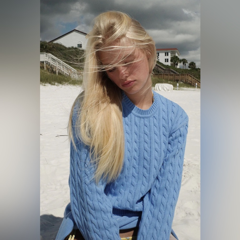 Aritzia The Group Babaton Varsity Sweater Blue Small
